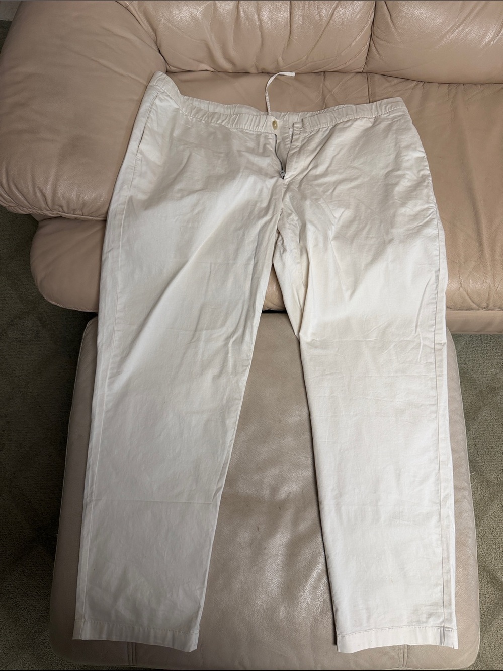 Bonobos White light beige Straight-Leg Chino Pants drawstring